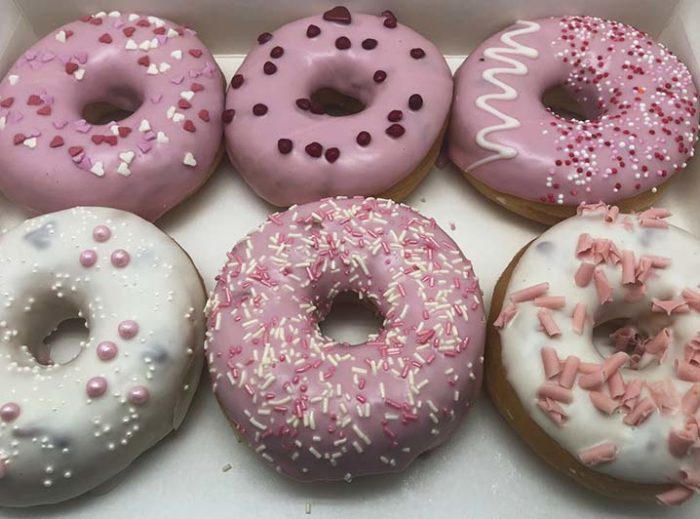 Pastel Pink Donut box - JJ Donuts