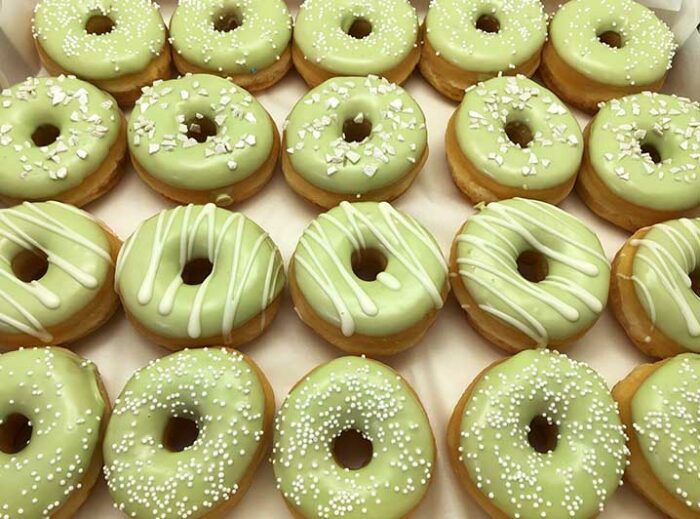 Bruiloft Thema Color Donut box - mint - JJ Donuts